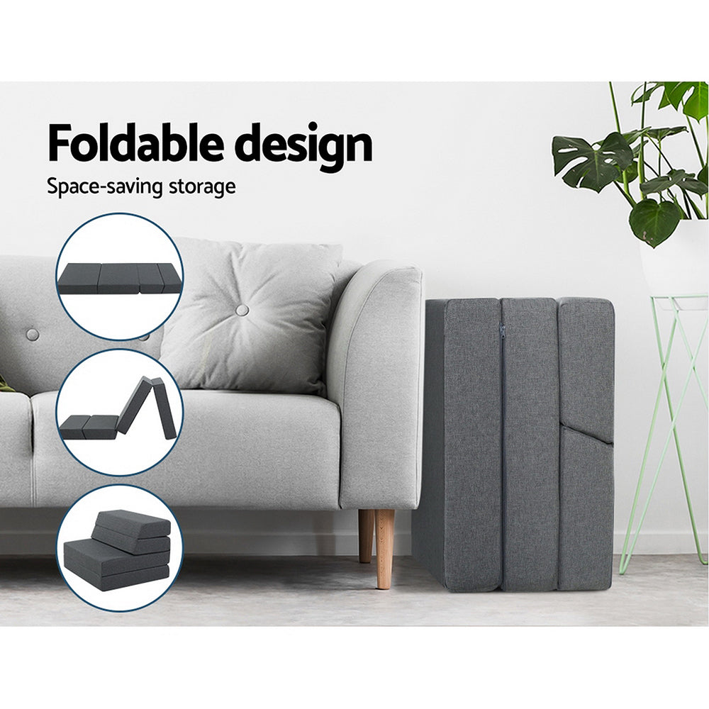 Giselle Bedding Folding Mattress Foldable Portable Bed Floor Mat Camping Pad-Furniture > Mattresses-PEROZ Accessories