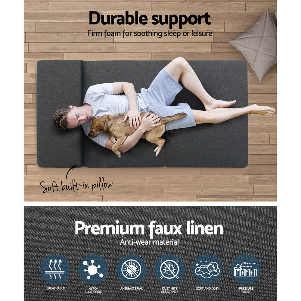 Giselle Bedding Folding Mattress Foldable Portable Bed Floor Mat Camping Pad-Furniture > Mattresses-PEROZ Accessories