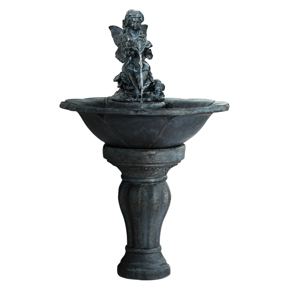 Gardeon Water Fountain Features Solar with LED Lights Outdoor Cascading Angel-Home & Garden > Fountains-PEROZ Accessories