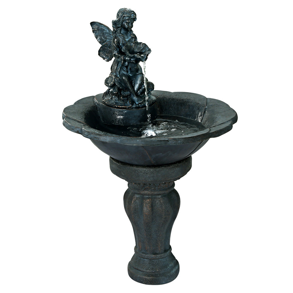 Gardeon Water Fountain Features Solar with LED Lights Outdoor Cascading Angel-Home & Garden > Fountains-PEROZ Accessories