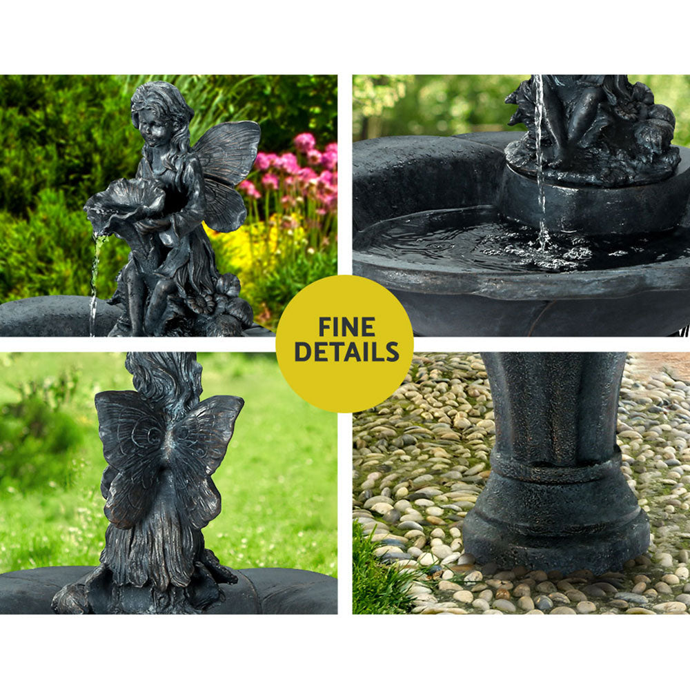 Gardeon Water Fountain Features Solar with LED Lights Outdoor Cascading Angel-Home & Garden > Fountains-PEROZ Accessories