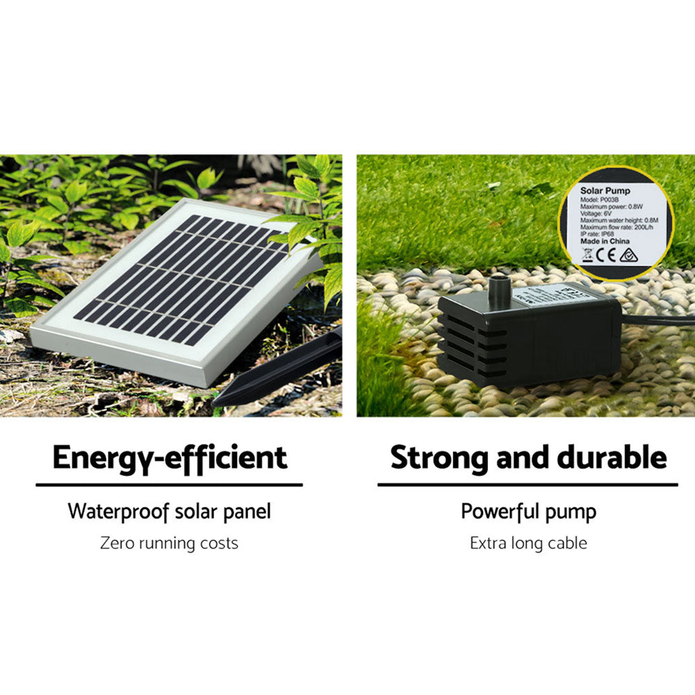 Gardeon Water Fountain Features Solar with LED Lights Outdoor Cascading Angel-Home & Garden > Fountains-PEROZ Accessories