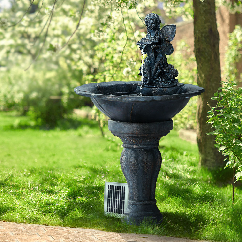 Gardeon Water Fountain Features Solar with LED Lights Outdoor Cascading Angel-Home & Garden > Fountains-PEROZ Accessories