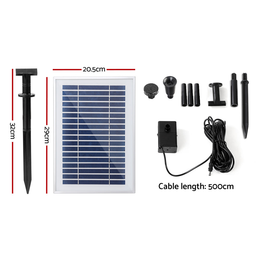 Gardeon Solar Pond Pump 4.6FT-Home & Garden > Fountains-PEROZ Accessories
