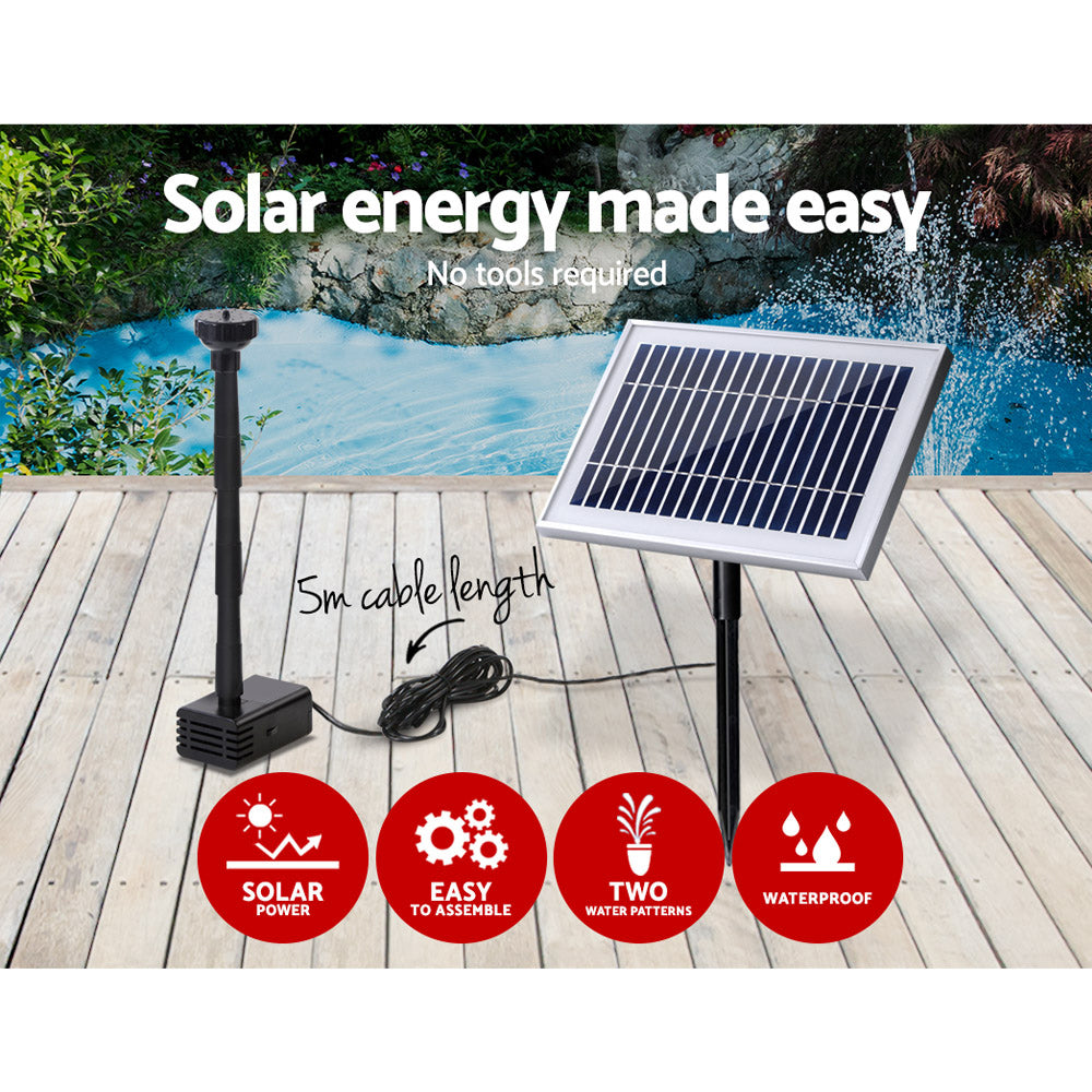Gardeon Solar Pond Pump 4.6FT-Home & Garden > Fountains-PEROZ Accessories