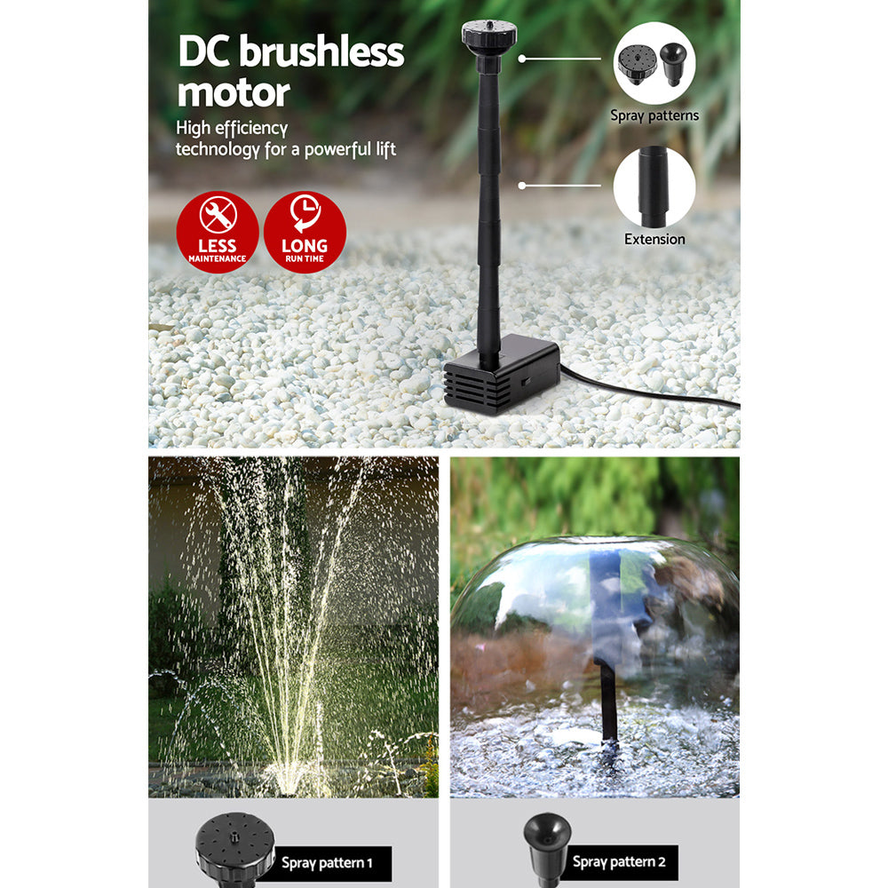 Gardeon Solar Pond Pump 4.6FT-Home & Garden > Fountains-PEROZ Accessories