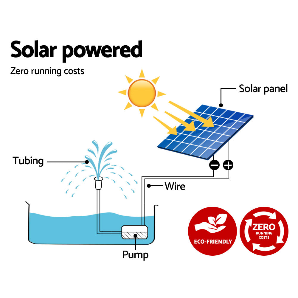 Gardeon Solar Pond Pump 4.6FT-Home & Garden > Fountains-PEROZ Accessories