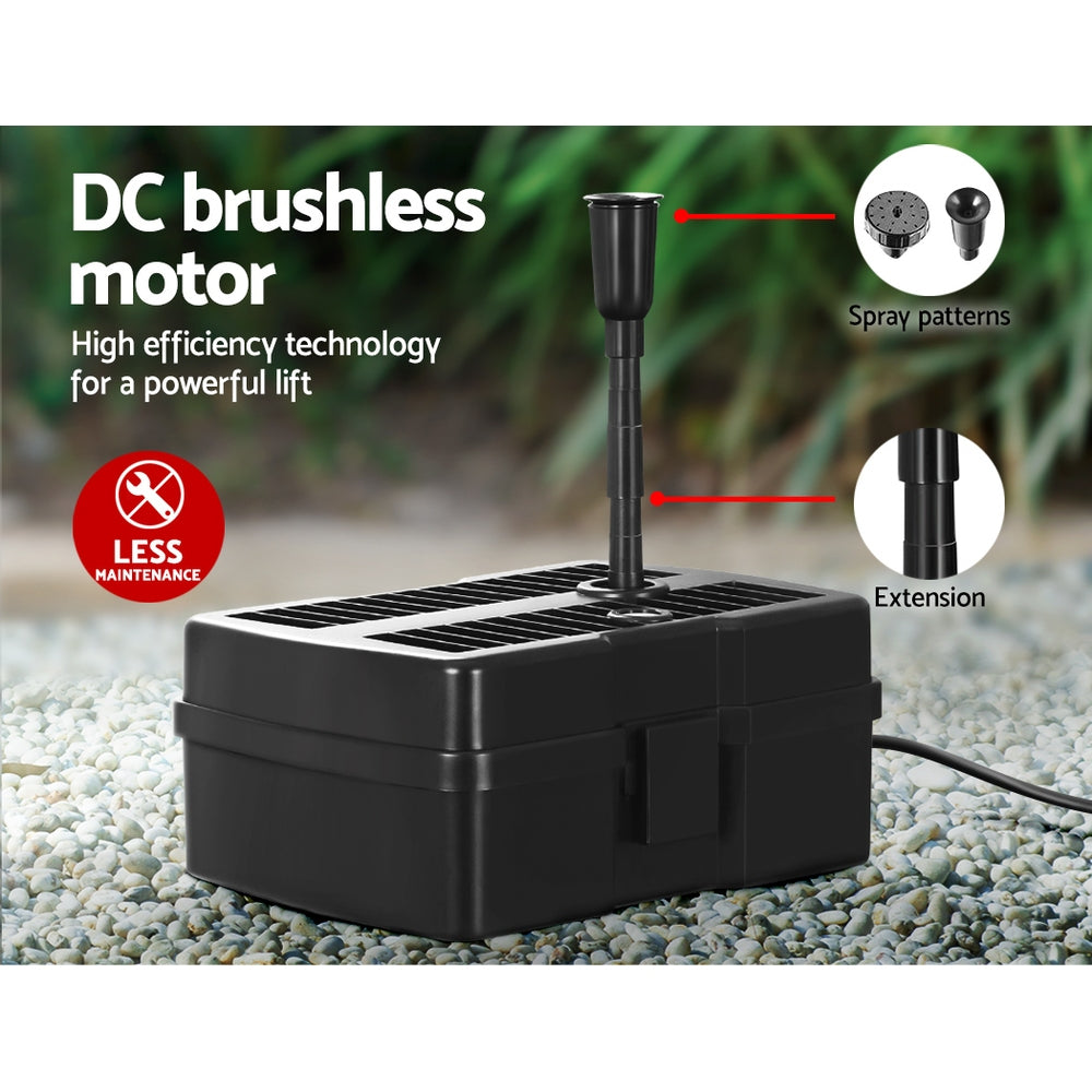 Gardeon Solar Pond Pump with Filter Box 4.6FT-Home & Garden > Garden Tools-PEROZ Accessories