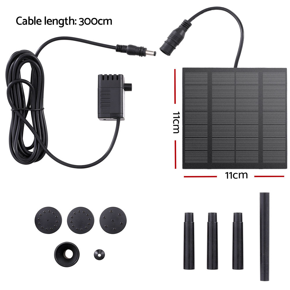 Gardeon Solar Pond Pump Submersible Powered Garden Pool Water Fountain Kit 2.6FT-Home & Garden > Fountains-PEROZ Accessories