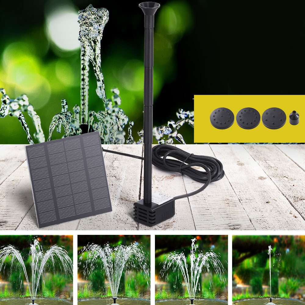 Gardeon Solar Pond Pump Submersible Powered Garden Pool Water Fountain Kit 2.6FT-Home & Garden > Fountains-PEROZ Accessories