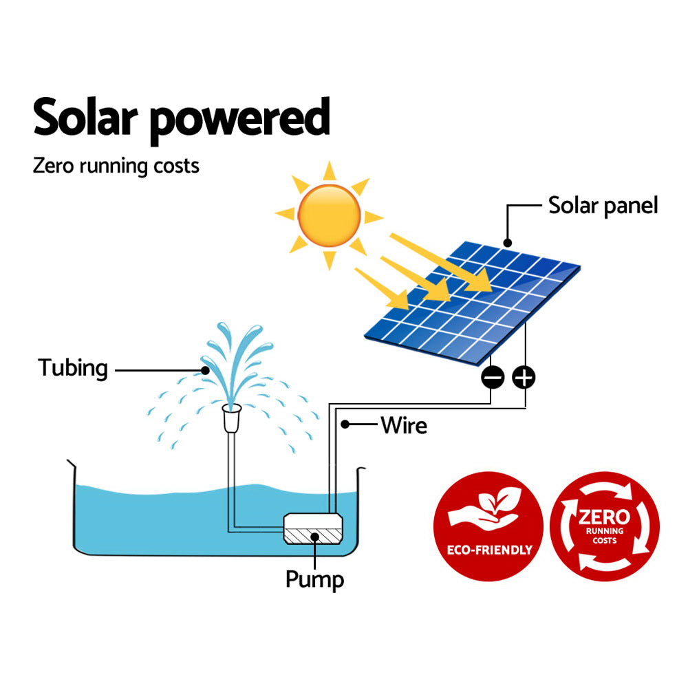 Gardeon Solar Pond Pump 4FT-Home & Garden > Fountains-PEROZ Accessories