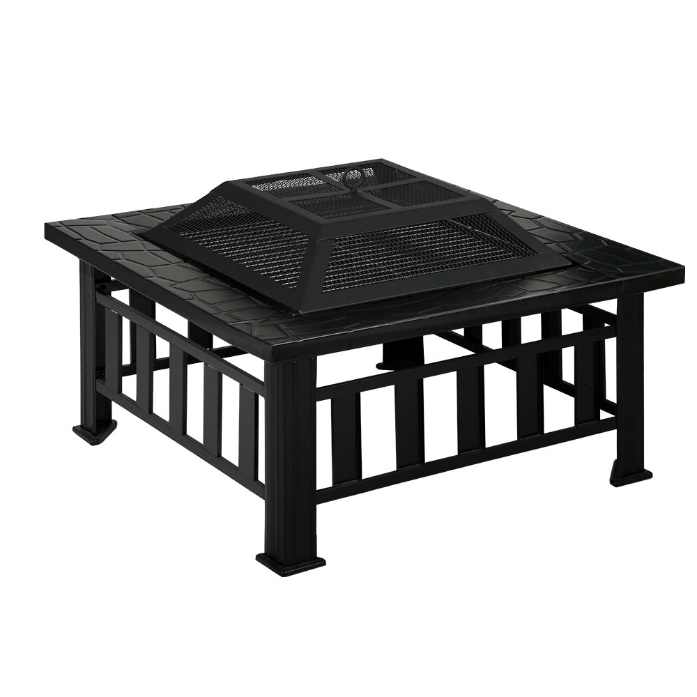 Fire Pit BBQ Table Grill Outdoor Garden Wood Burning Fireplace Stove-Home & Garden > Firepits-PEROZ Accessories