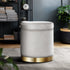 Artiss Round Velvet Storage Ottoman Foot Stool Foot Rest Pouffe Padded Seat Grey-Furniture > Living Room - Peroz Australia - Image - 1