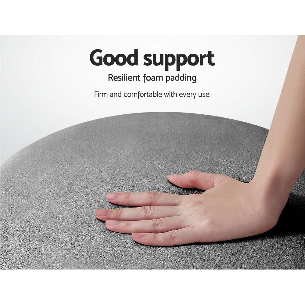 Artiss Round Velvet Ottoman Foot Stool Foot Rest Pouffe Padded Seat Footstool-Furniture > Living Room - Peroz Australia - Image - 5