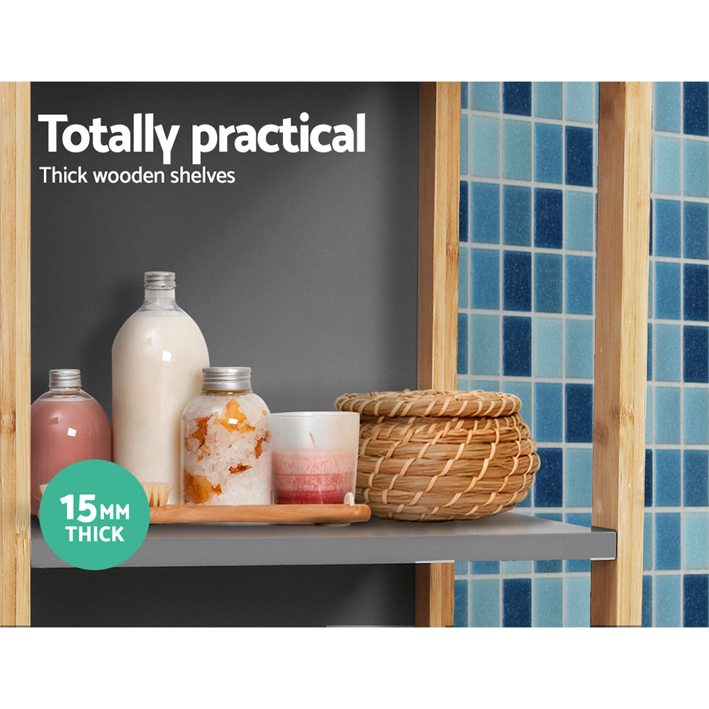 Artiss Bathroom Cabinet Tallboy Furniture Toilet Storage Laundry Cupboard 115cm-Furniture > Bathroom - Peroz Australia - Image - 6