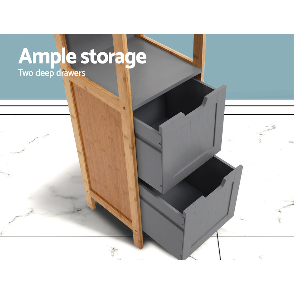 Artiss Bathroom Cabinet Tallboy Furniture Toilet Storage Laundry Cupboard 115cm-Furniture > Bathroom - Peroz Australia - Image - 7