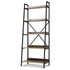 Artiss Bookshelf 5Tier Metal Bookcase Bookshelves Oak Book Shelf Display Storage-Bookcases & Shelves - Peroz Australia - Image - 1