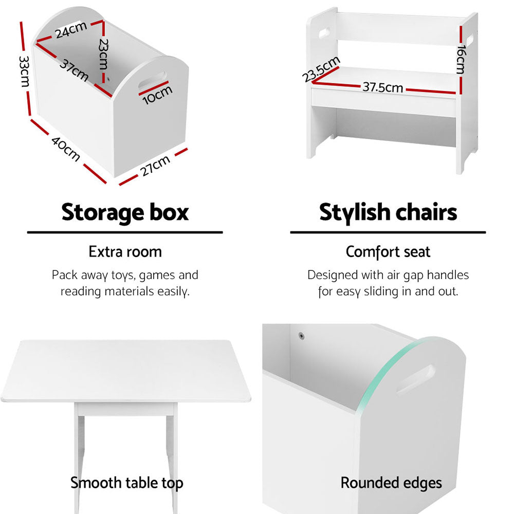 Keezi Kids Multi-function Table and Chair Hidden Storage Box Toy Activity Desk-Baby & Kids > Kid&