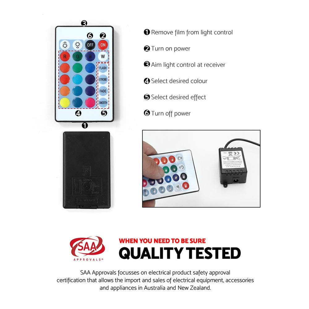 Artiss Coffee Table LED Lights High Gloss Storage Drawer Modern Furniture Black-Furniture > Living Room - Peroz Australia - Image - 7