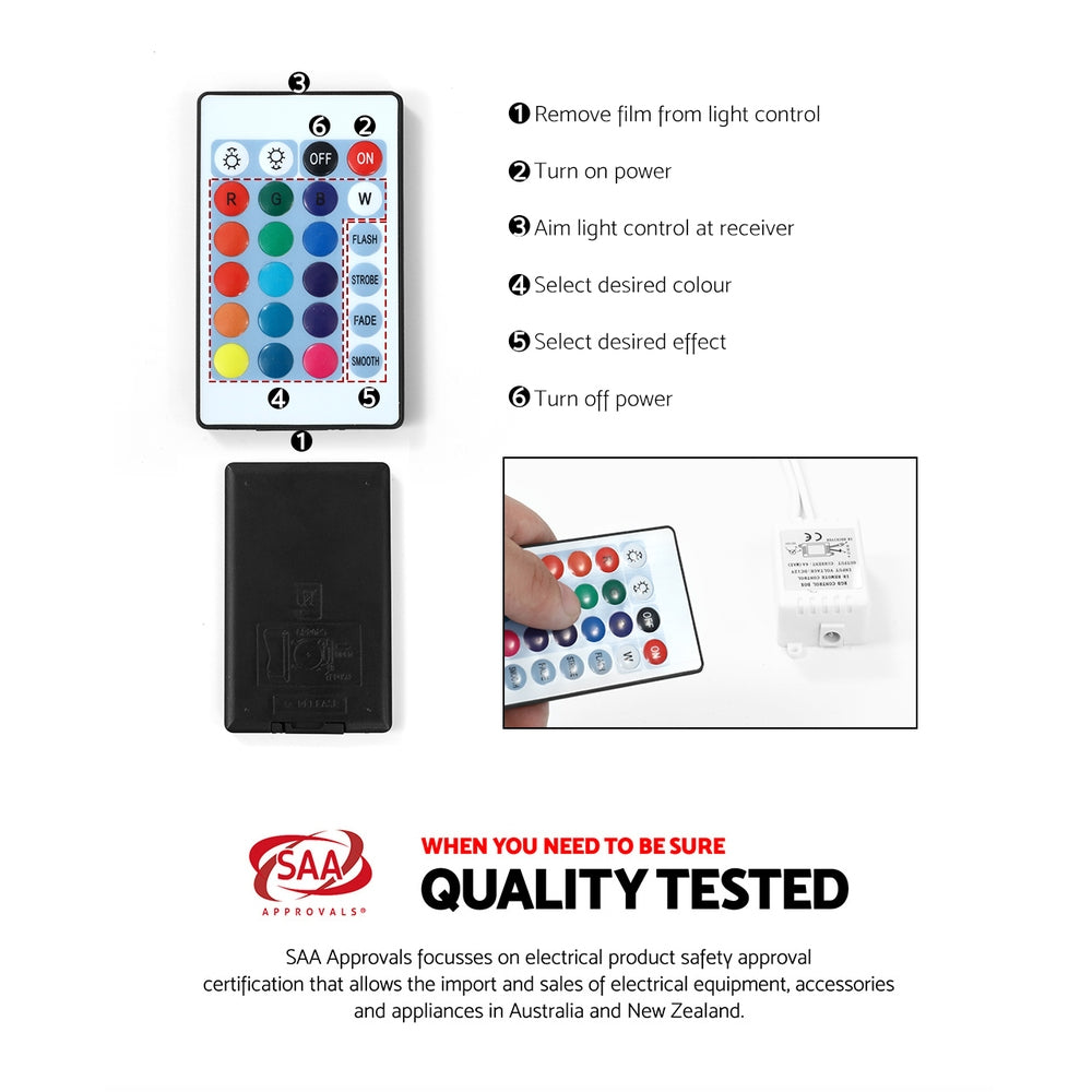 Artiss Coffee Table LED Lights High Gloss Storage Drawer Modern Furniture White-Furniture > Living Room - Peroz Australia - Image - 6