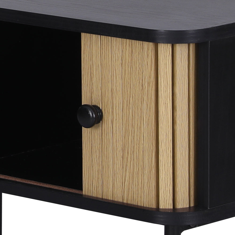 Artiss Coffee Table Sliding Drawer Door Black Boris-Furniture > Living Room-PEROZ Accessories