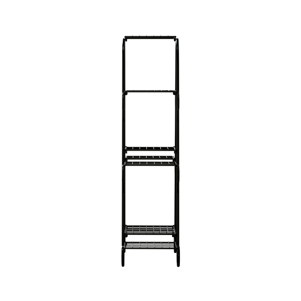 Artiss Plant Stand Outdoor Indoor Metal Flower Pots Rack Corner Shelf Black-Furniture > Living Room - Peroz Australia - Image - 5