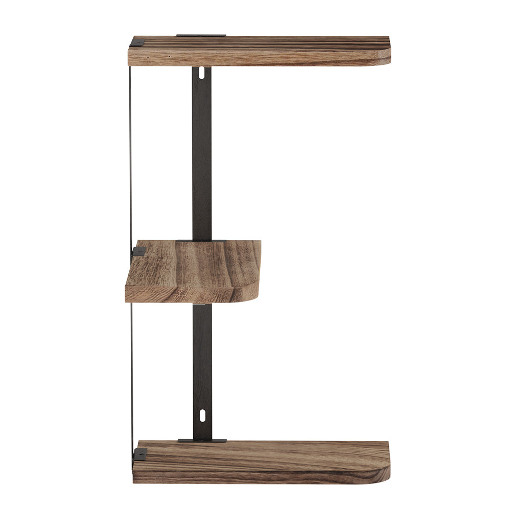 Artiss Floating Wall Shelves Brackets 3 Tiers Corner Display DIY Wall Mount Rack-Home & Garden > Storage - Peroz Australia - Image - 4