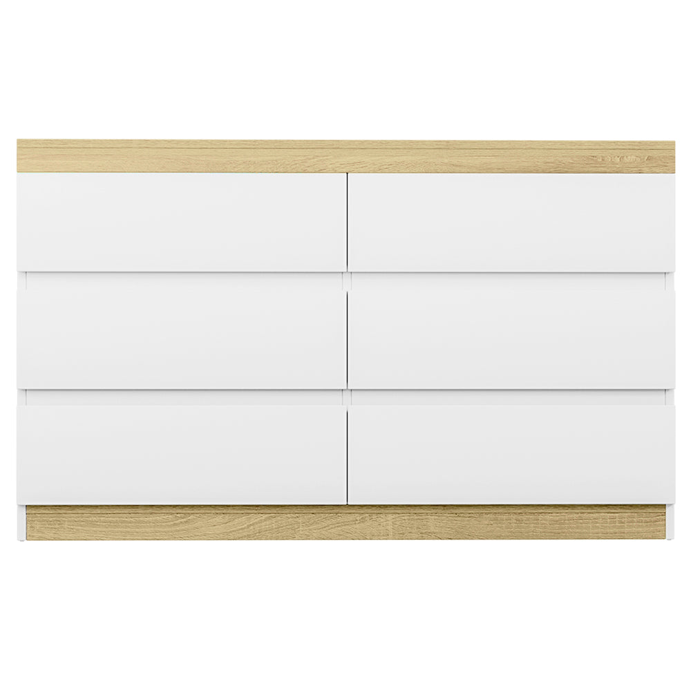 Artiss 6 Chest of Drawers Cabinet Dresser Table Tallboy Storage Bedroom White-Furniture > Bedroom-PEROZ Accessories