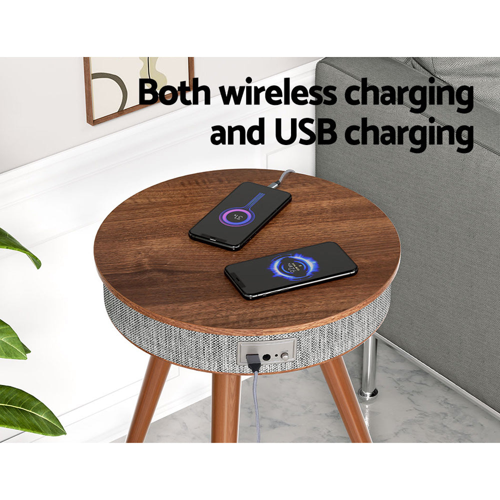 Artiss Smart Coffee Table Wireless Charging Bluetooth Speaker-Furniture > Living Room-PEROZ Accessories
