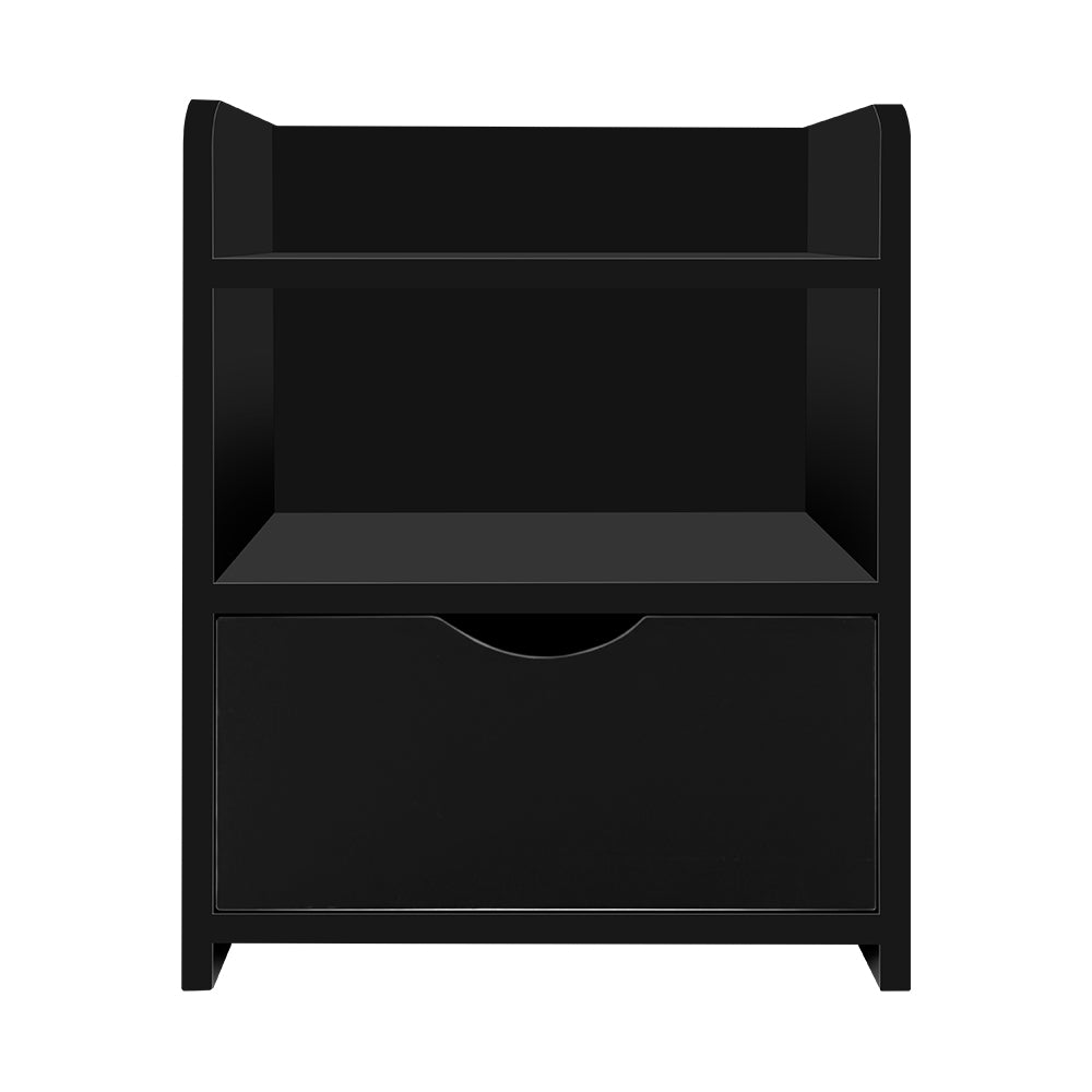 Artiss Bedside Table Drawer - Black-Bedside Tables - Peroz Australia - Image - 4