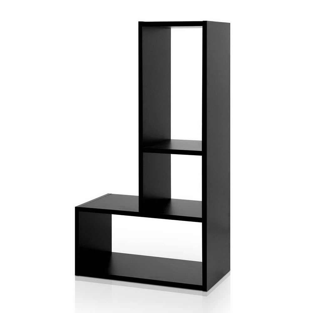 Artiss DIY L Shaped Display Shelf - Black-Furniture > Living Room - Peroz Australia - Image - 1