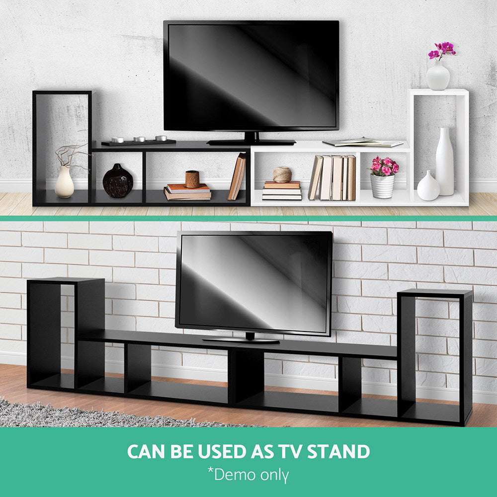 Artiss DIY L Shaped Display Shelf - Black-Furniture > Living Room - Peroz Australia - Image - 3