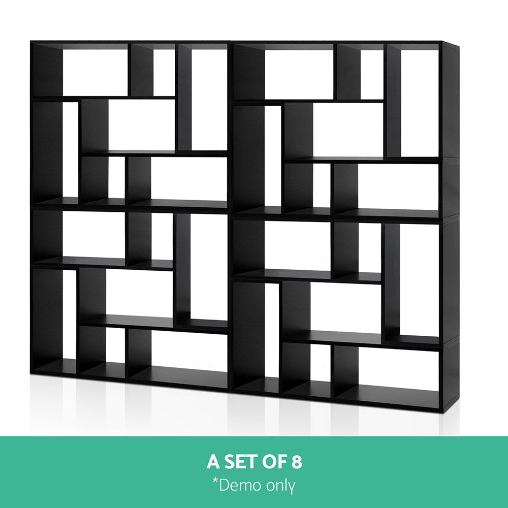 Artiss DIY L Shaped Display Shelf - Black-Furniture > Living Room - Peroz Australia - Image - 6