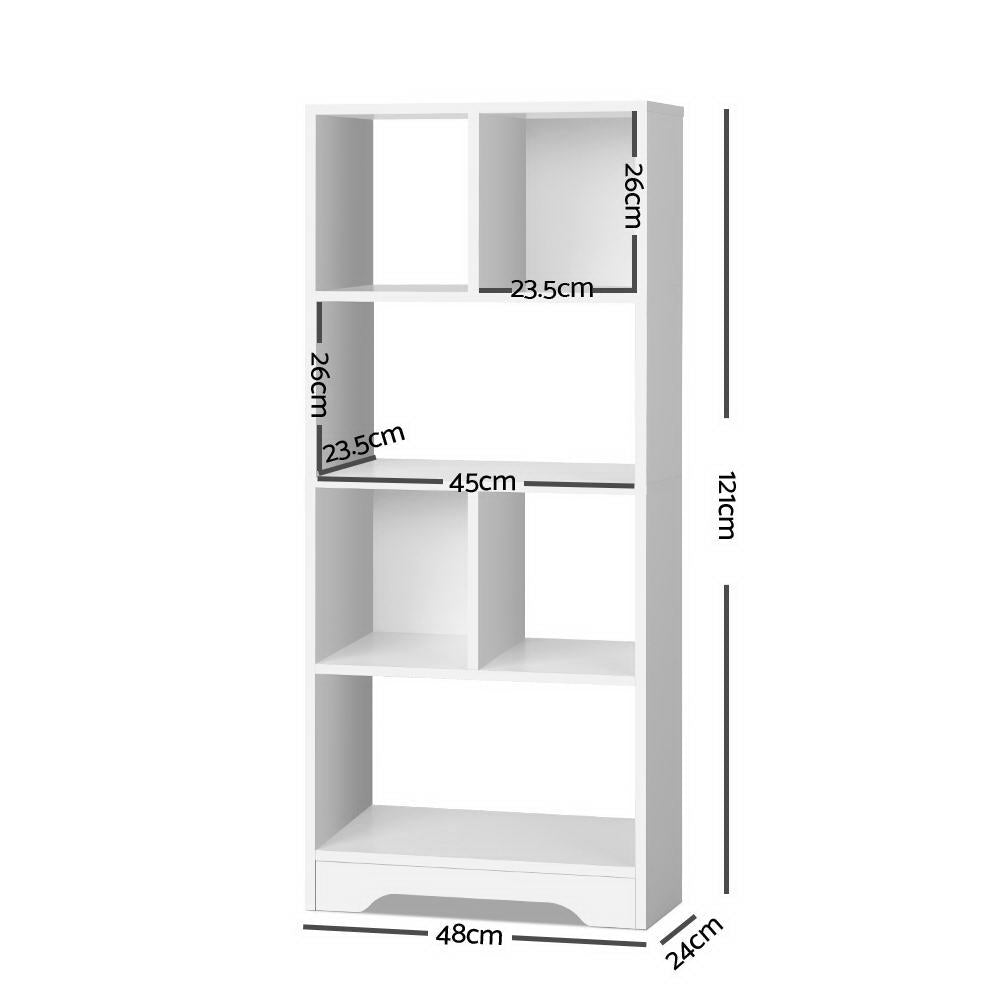 Artiss Display Shelf Bookcase Storage Cabinet Bookshelf Bookcase Home Office White-Bookcases &amp; Shelves - Peroz Australia - Image - 2