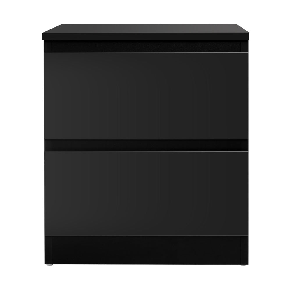 Artiss Bedside Tables Drawers Side Table Bedroom Furniture Nightstand Black Lamp-Furniture > Bedroom - Peroz Australia - Image - 4