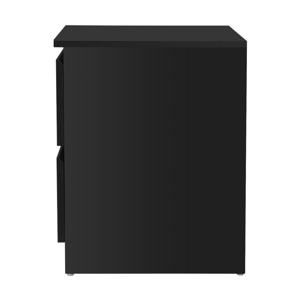 Artiss Bedside Tables Drawers Side Table Bedroom Furniture Nightstand Black Lamp-Furniture > Bedroom - Peroz Australia - Image - 5