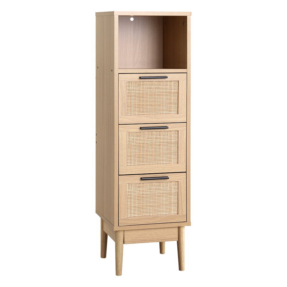 Artiss 3 Chest of Drawers Rattan Furniture Cabinet Storage Side End Table Shelf-Furniture > Living Room - Peroz Australia - Image - 2