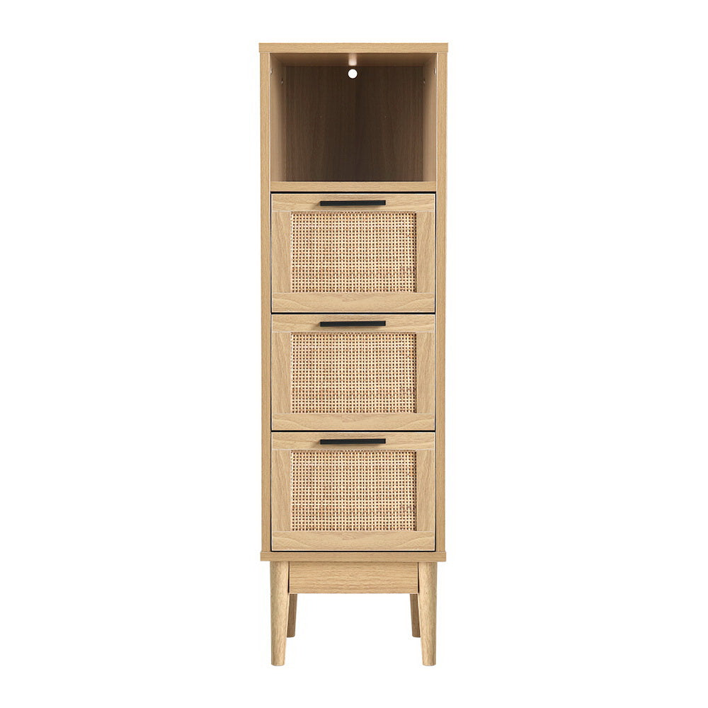 Artiss 3 Chest of Drawers Rattan Furniture Cabinet Storage Side End Table Shelf-Furniture > Living Room - Peroz Australia - Image - 4