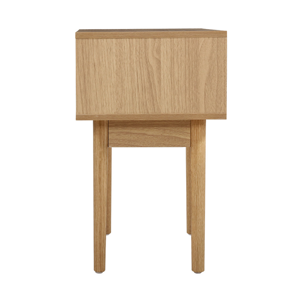 Artiss Bedside Tables Table 1 Drawer Storage Cabinet Rattan Wood Nightstand-Bedside Tables - Peroz Australia - Image - 5