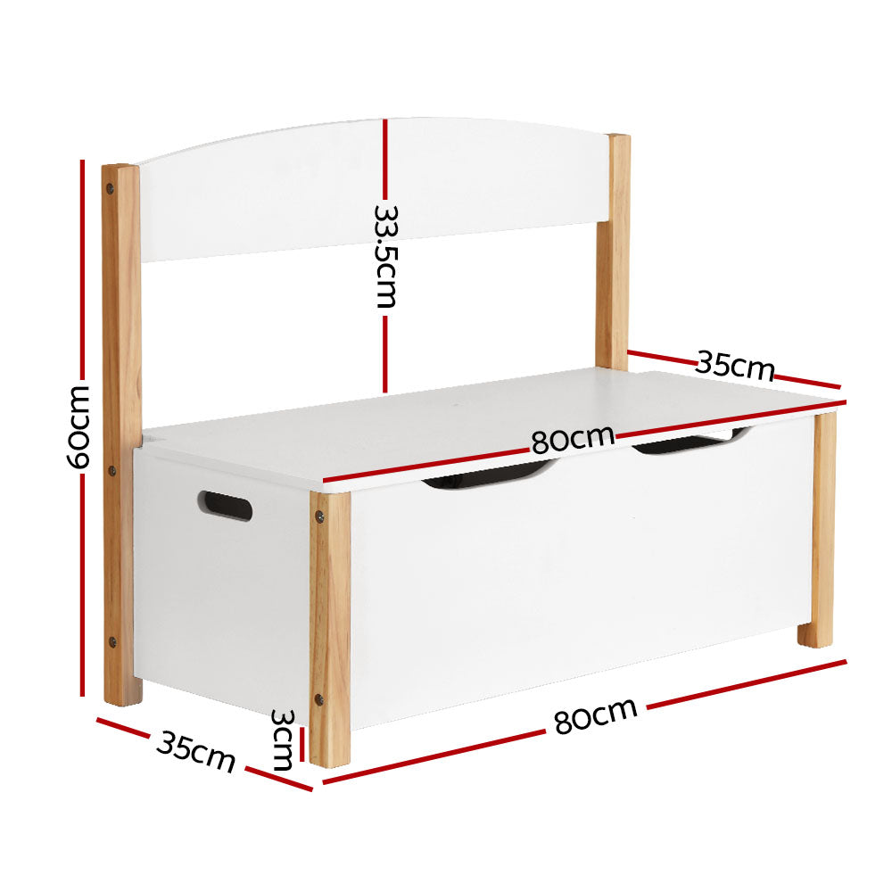 Keezi Kids Toy Box Chest Storage Blanket Children Room Organiser Seating Bench-Baby & Kids > Kid&