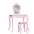 Keezi Pink Kids Vanity Dressing Table Stool Set Mirror Princess Children Makeup-Furniture > Bedroom-PEROZ Accessories
