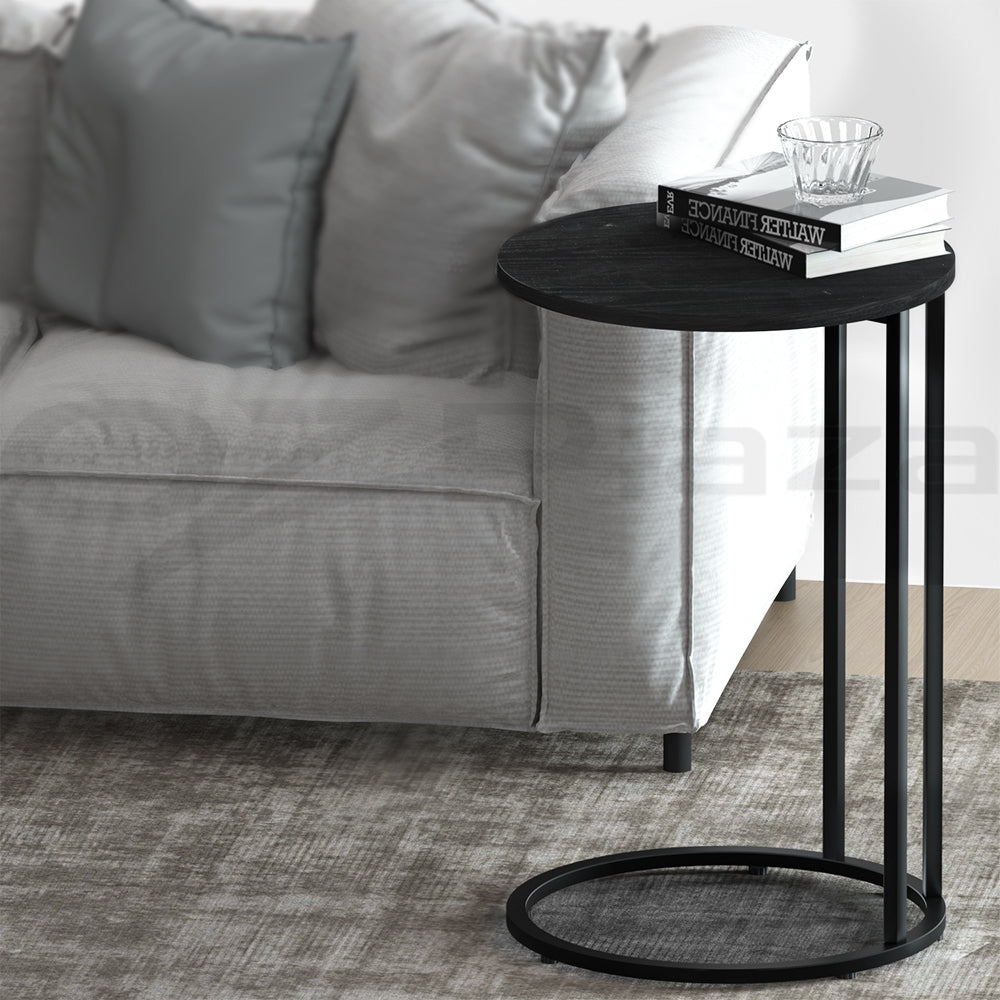 Artiss Coffee Table Side Table Laptop Desk Bedside Sofa Wooden Table Metal Frame-Furniture > Living Room - Peroz Australia - Image - 1