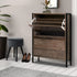 Artiss 12 Pair Wooden Vintage Shoe Rack Storage Cabinet - Wood-Furniture > Living Room - Peroz Australia - Image - 1