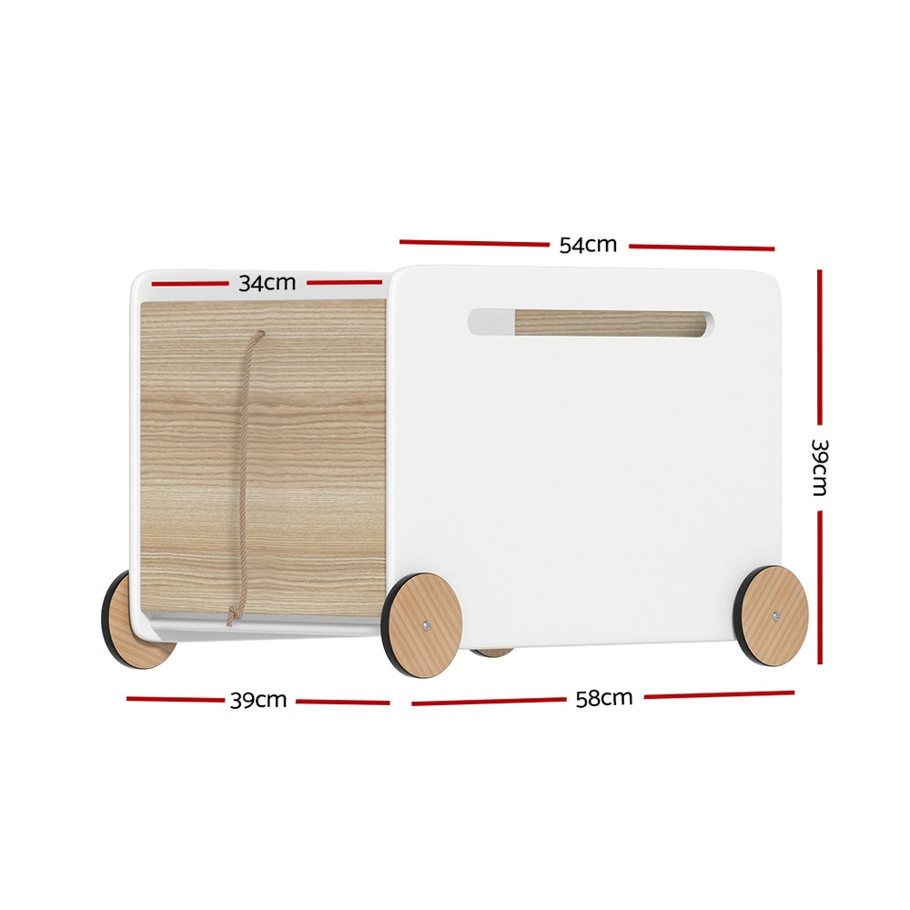 Keezi Kids Toy Box Container Children Chest Storage Clothes Organiser Wheels-Home & Garden > Storage-PEROZ Accessories