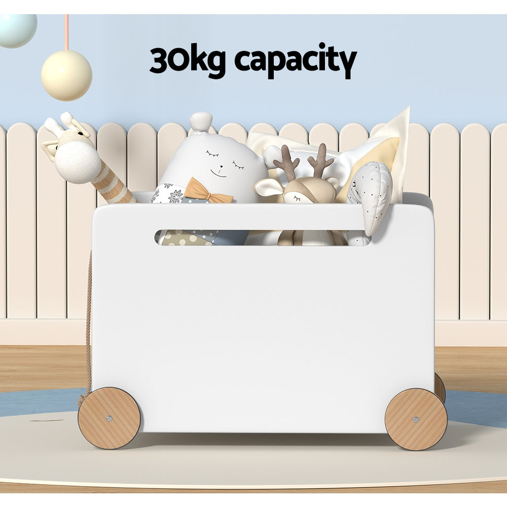 Keezi Kids Toy Box Container Children Chest Storage Clothes Organiser Wheels-Home & Garden > Storage-PEROZ Accessories
