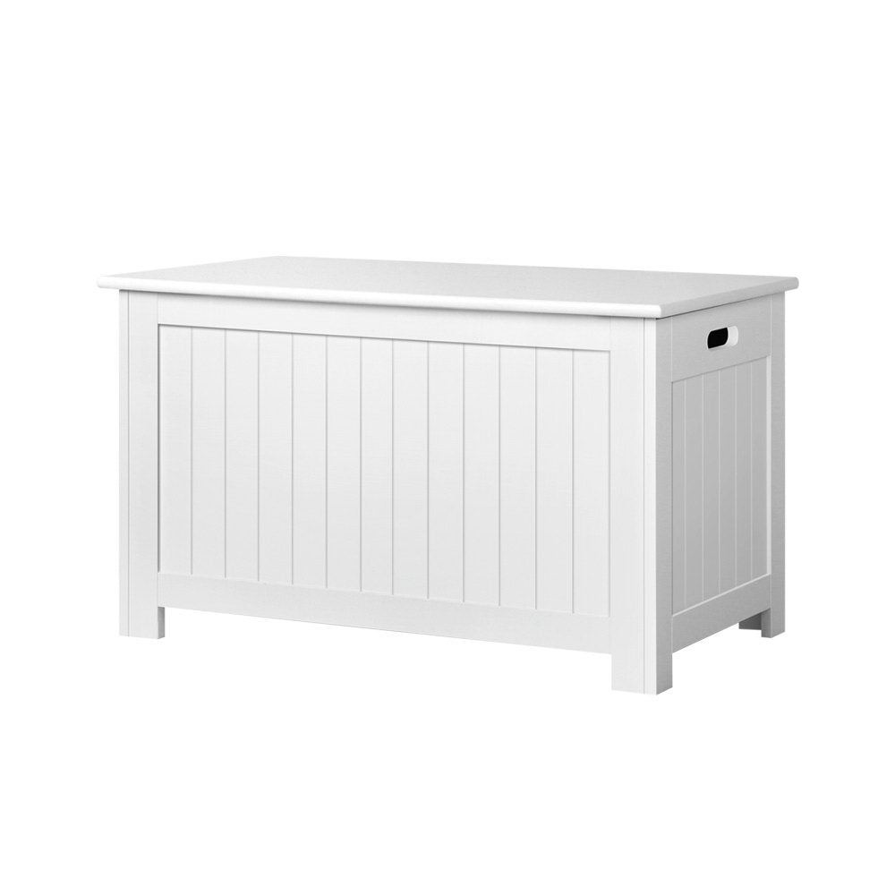 Keezi Kids Wooden Toy Chest Storage Blanket Box White Children Room Organiser-Baby & Kids > Kid&