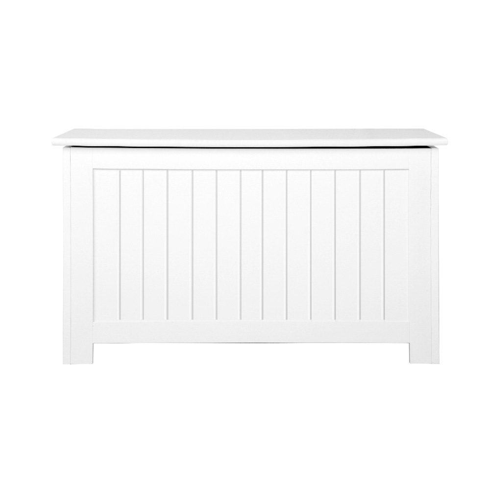 Keezi Kids Wooden Toy Chest Storage Blanket Box White Children Room Organiser-Baby & Kids > Kid&