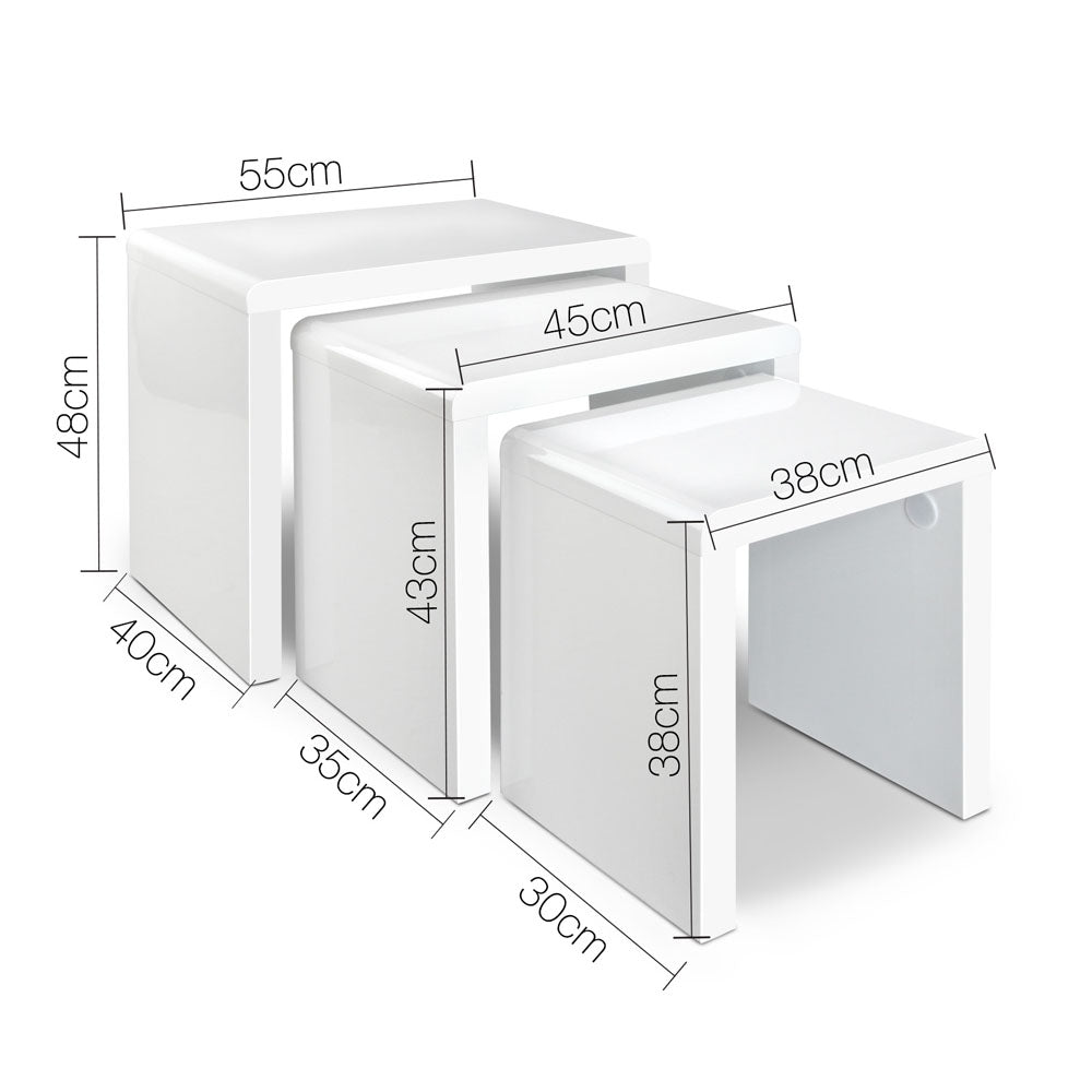 Artiss Set of 3 Nesting Tables-Furniture > Living Room - Peroz Australia - Image - 3