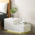 Artiss Bedside Tables 2 Drawers Side Table RGB LED High Gloss Nightstand White-Furniture > Bedroom - Peroz Australia - Image - 1