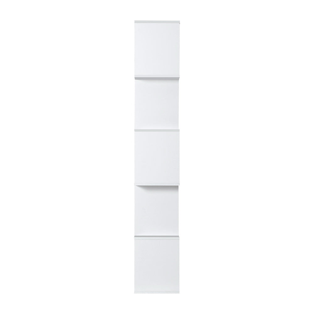 Artiss 5 Tier Bookshelf Display Shelf CD Cabinet Bookcase Stand Storage White-Bookcases & Shelves - Peroz Australia - Image - 4